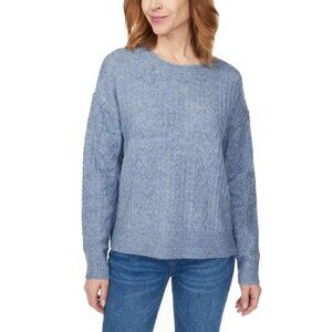 Legendary Outfitters Cozy Cable Knit Sweater Blue Heather Womne's  L M0582